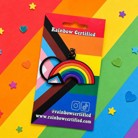 Progressive Rainbow Enamel Keychain - Keychain - Rainbow Certified