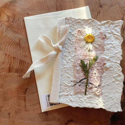 Pure Heart Handmade Daisy Botanical Greeting Card - Greeting Card - Shine Your Way Studio