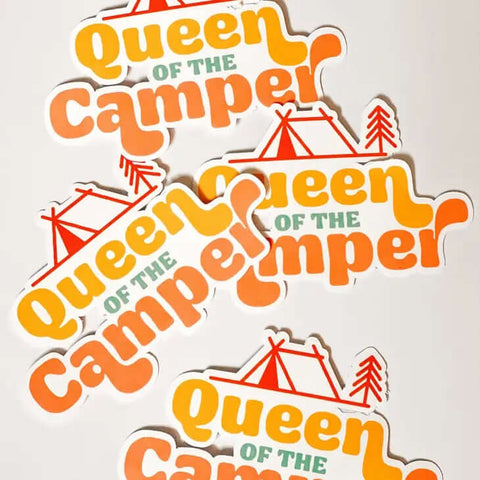 Queen of the Camper Sticker - Sticker - Local Boom Gift Shop