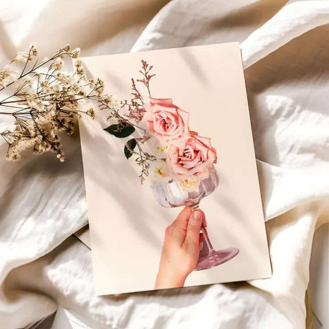 Raise a Glass Floral Photography Greeting Card - Greeting Card - Still Wild