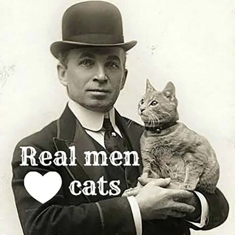 Real Men Love Cats Magnet - Magnet - Raven's Rest Studio