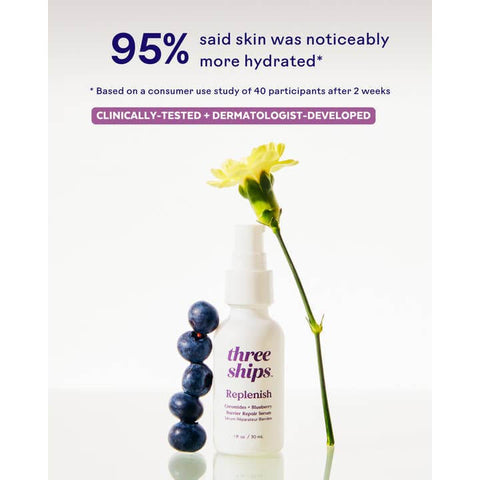 Replenish Ceramides + Blueberry Barrier Repair Serum - Facial Oil - Three Ships Beauty