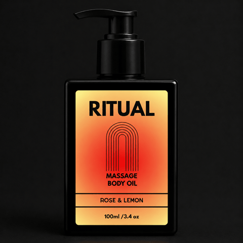 Ritual Massage Oil - Rose + Lemon - Body Oil - Bare Skin Bar