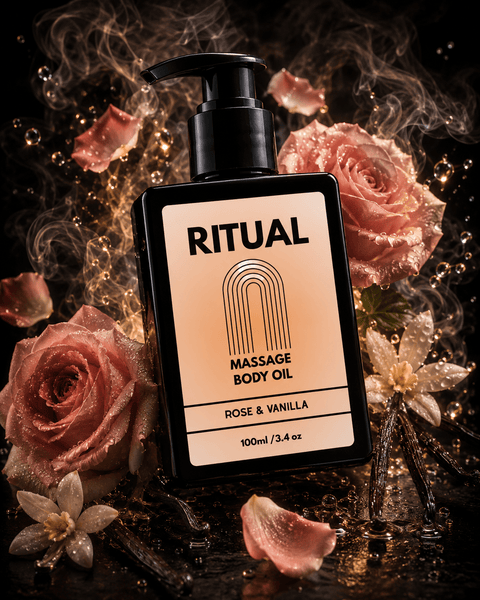 Ritual Massage Oil - Rose + Vanilla - Body Oil - Bare Skin Bar