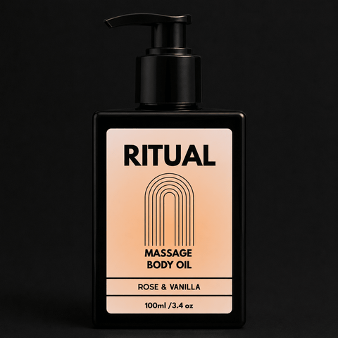 Ritual Massage Oil - Rose + Vanilla - Body Oil - Bare Skin Bar