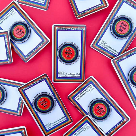 Safe with Me LGBTQ Pin - Pin - Rainbow Certified
