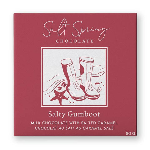 Salty Gumboot Chocolate Caramel Bar - Chocolate - Salt Spring Chocolate