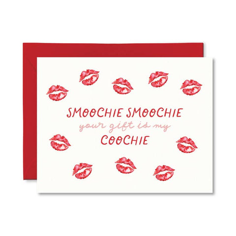 Smoochie Smoochie Coochie Love Card - Greeting Card - Pretty By Her