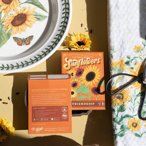 Sunflowers (Friendship) - Floriography Seed Packet - Soil - To & From Gift Co.
