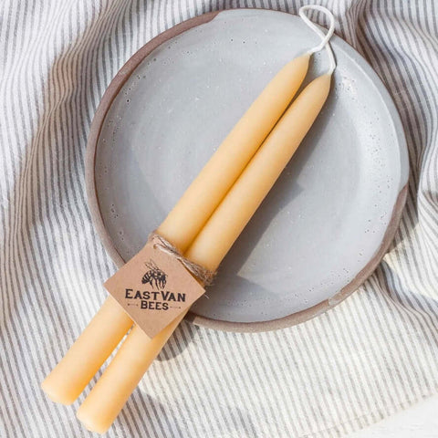 Taper Candlestick Beeswax Candles - Candle - EastVan Bees