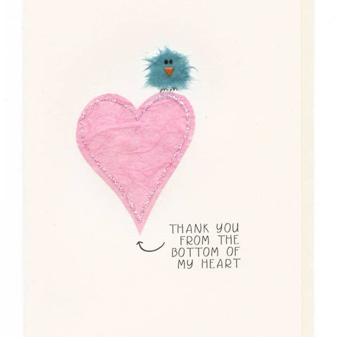 Thank You from the Bottom of My Heart Card - Greeting Card - Flaunt Cards