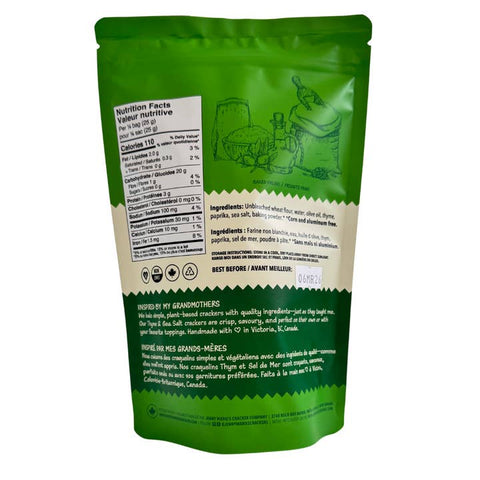 Thyme & Sea Salt Crackers - Snack - Jenny Marie's Cracker Company