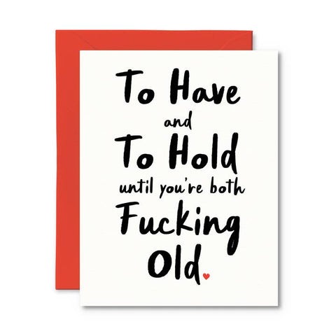 To Have and To Hold Wedding Card - Greeting Card - Pretty By Her
