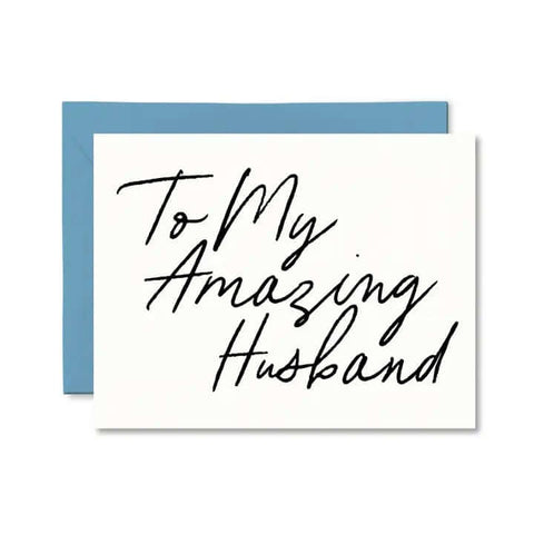 To My Amazing Husband Card - Greeting Card - Pretty By Her