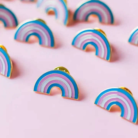 Transgender Pride Rainbow LGBTQ Enamel Pin - Pin - Rainbow Certified