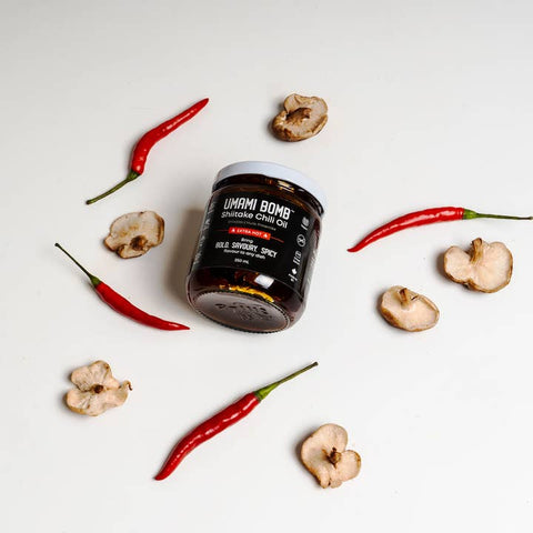 Umami Bomb Shiitake Chili Oil (Extra Hot) - Spread - Vumami Foods