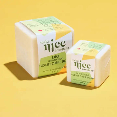 Unscented Solid Dish Soap (Choose Size) - Soap - Make Nice Company