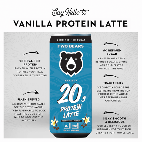 Vanilla 20g Protein Latte - Coffee - Two Bears