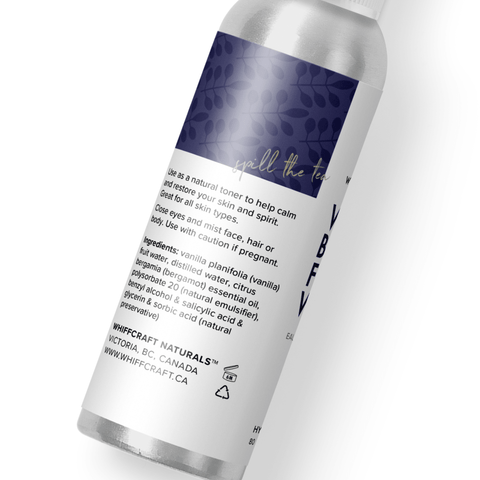 Vanilla + Bergamot Hydrating Face Mist - Toner - Whiffcraft