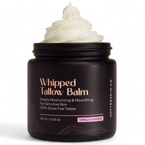 Vanilla Lavender Whipped Tallow Cream - Facial Lotion - Softer Skin Co.