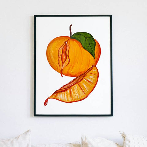 Vulva Peach Art Print - Art Print - Meli TheLover
