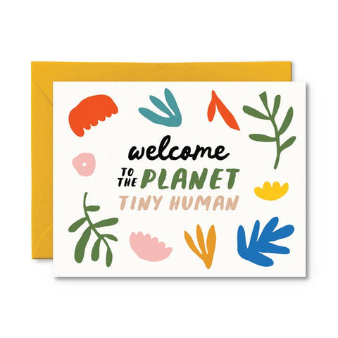 Welcome To the Planet Card Baby Card - Greeting Card - Pretty By Her
