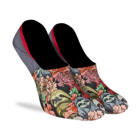 Women's Floral Sloths Invisible No - Show Socks - Socks - Good Luck Sock