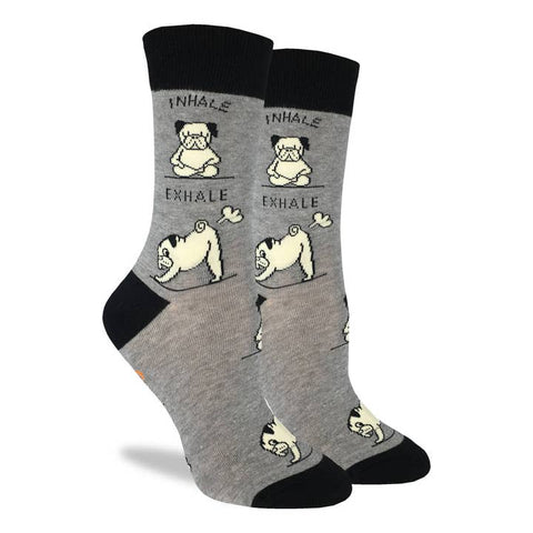Women's Yoga Pug Socks - Socks - Good Luck Sock