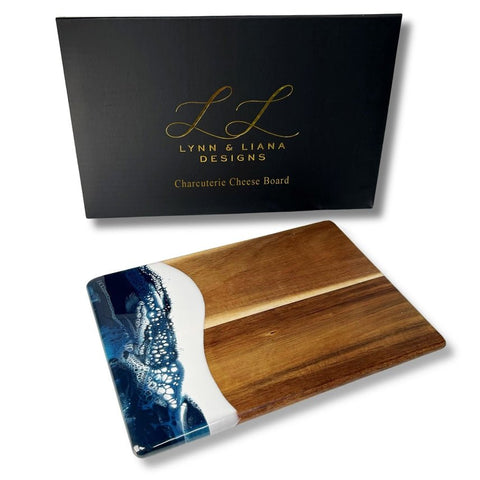 Wood Resin Cheese Charcuterie Board - Spread - Lynn & Liana Designs