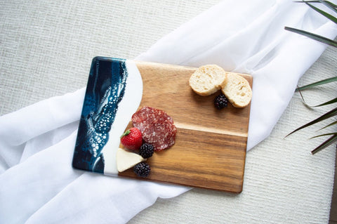 Wood Resin Cheese Charcuterie Board - Spread - Lynn & Liana Designs