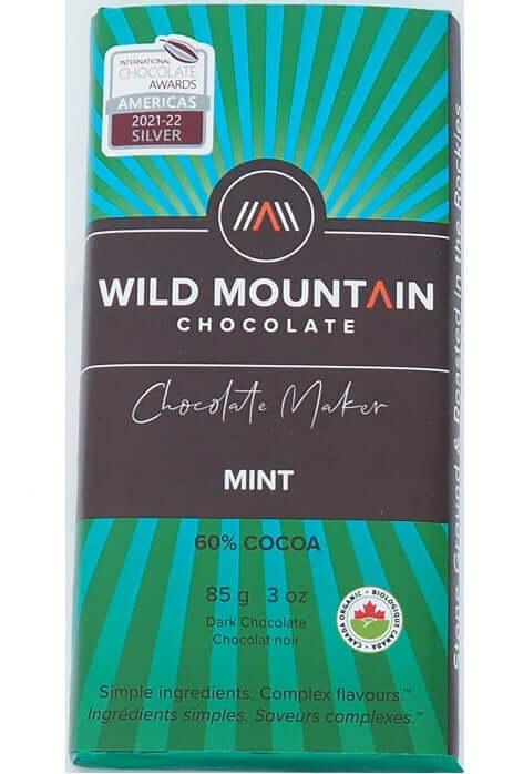 Mint Chocolate Bar (60%) - Chocolate - Wild Mountain Chocolate