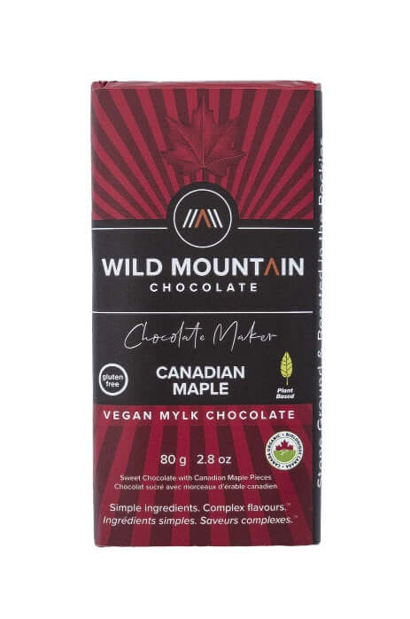 Vegan Canadian Maple Chocolate Bar - Chocolate - Wild Mountain Chocolate